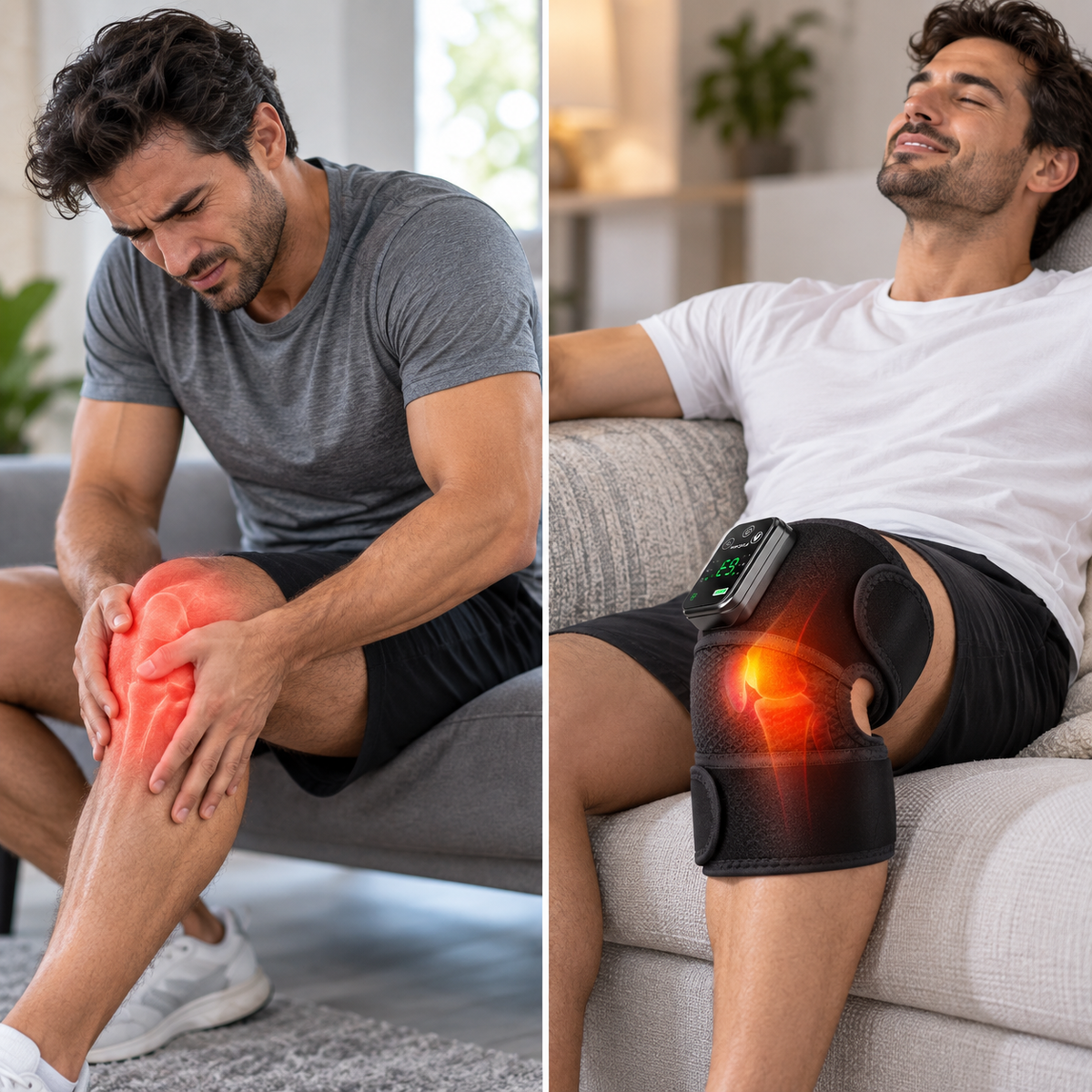 CerviCare™ Heat Pro 3-en-1 — Massager Chauffant & Vibrant (Genou, Épaule, Coude)